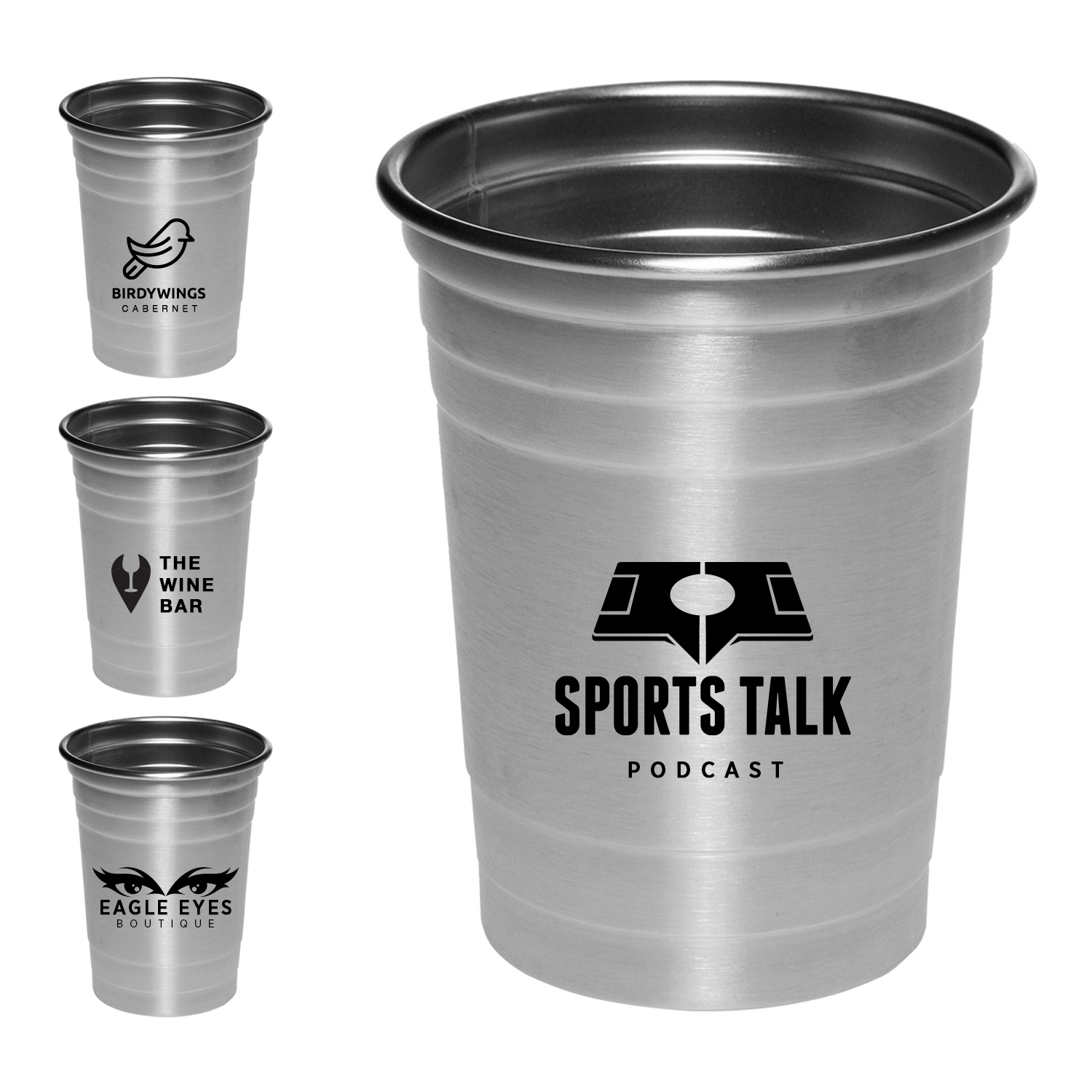 16 oz. Hop Stainless Steel Beer Cup (1 Color Imprint) 2