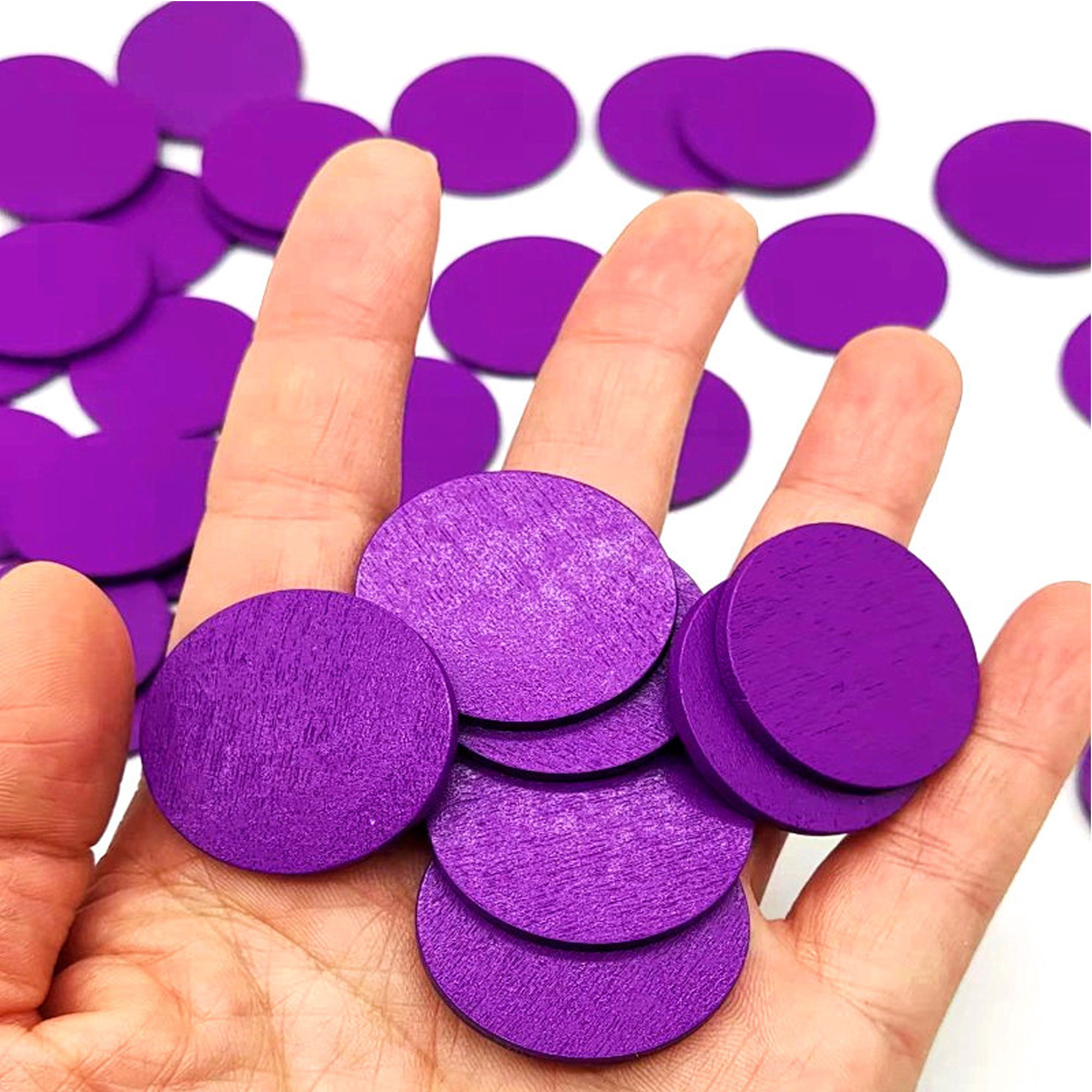 Wooden Colored Round Chip Coin 8