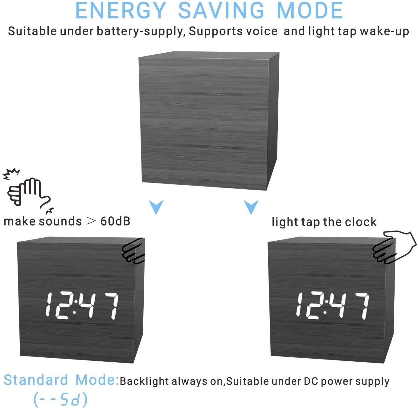 Cube LED Alarm Clock 2