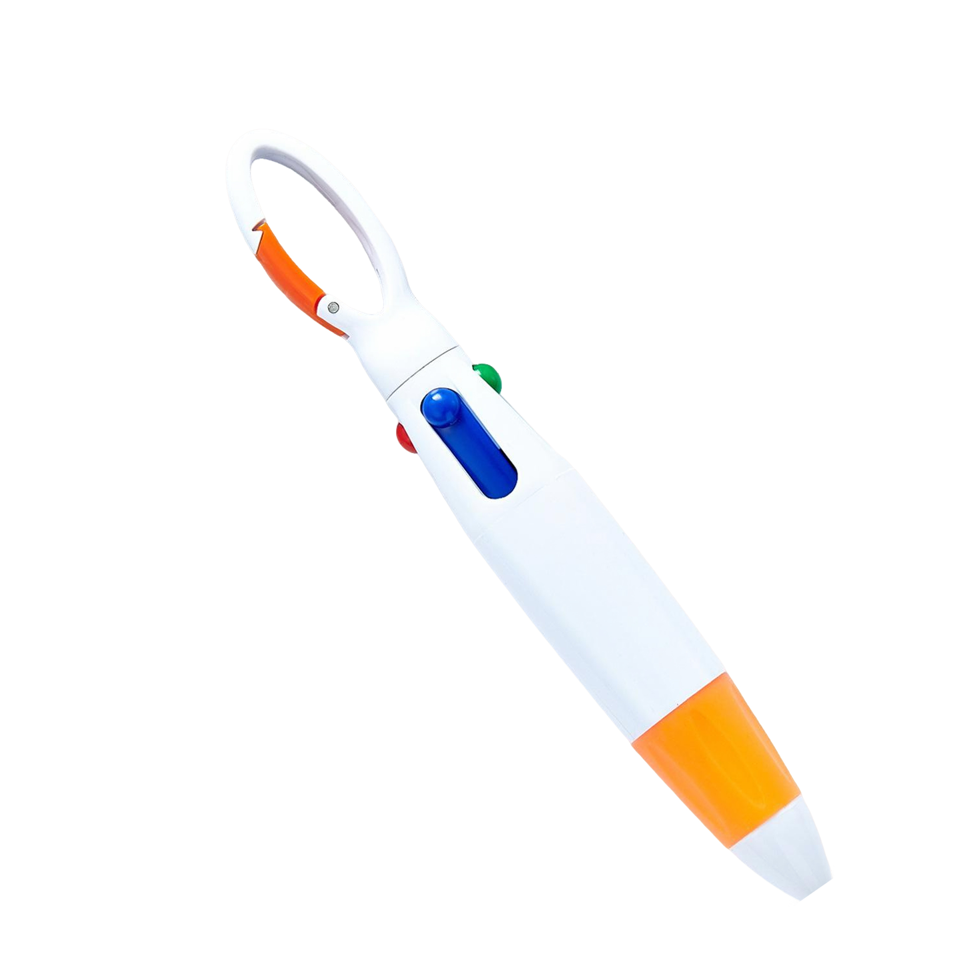 Four Color Ballpoint Pen With Carabiner Clip 8