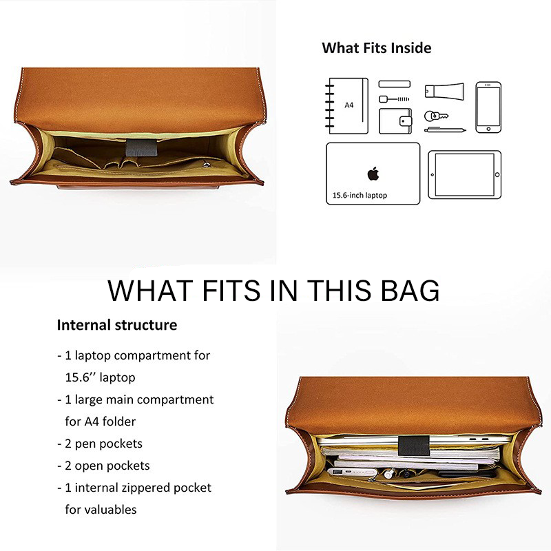 Laptop Backpack for Women PU Leather Bag 6