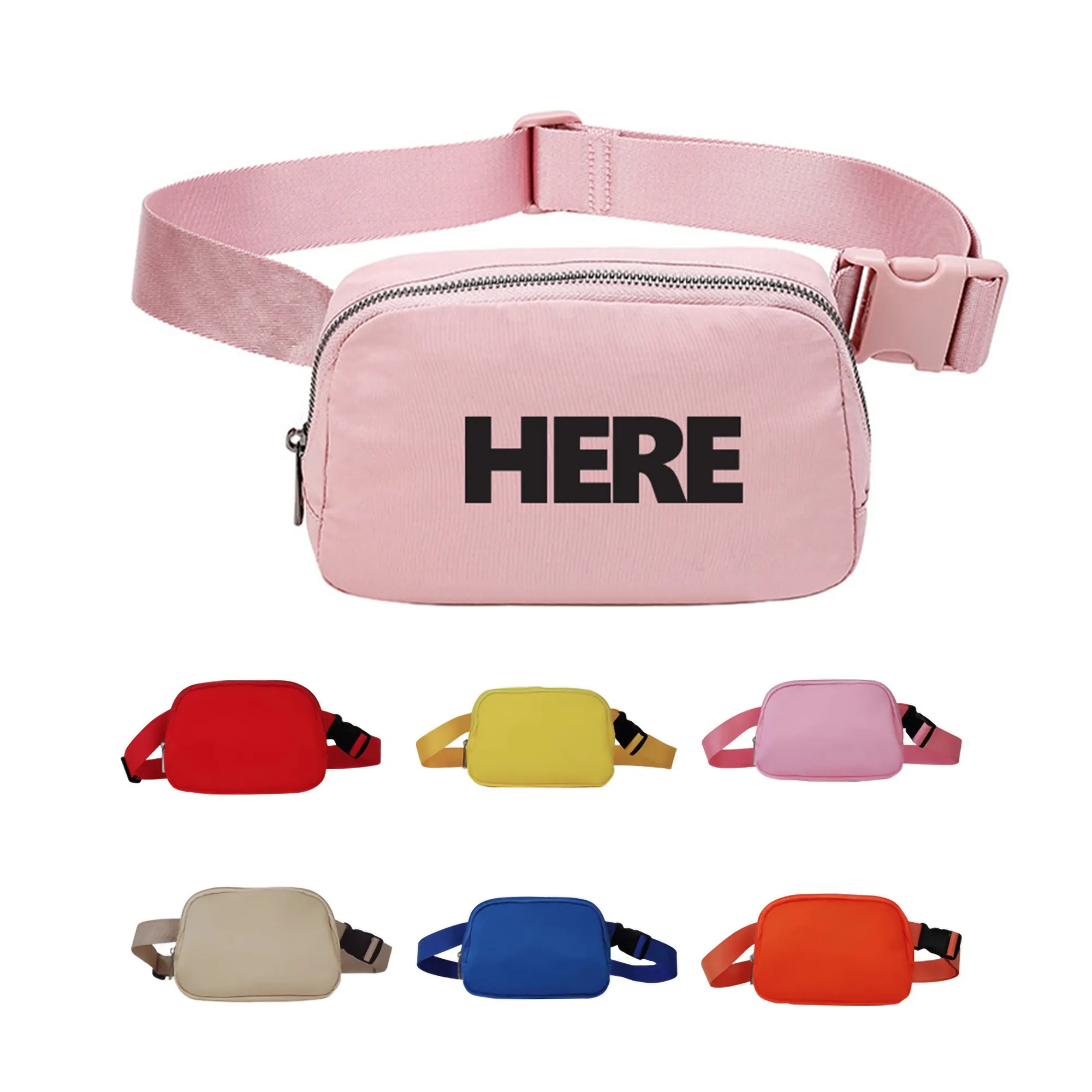 MOQ 100PCS Sports Running Nylon Waist Bag Fanny Pack 4