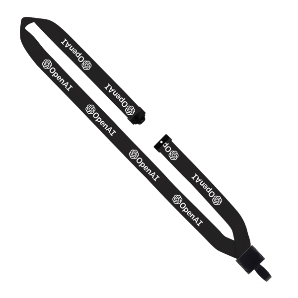 3/4" Polyester Lanyard with Non-Swivel Plastic Hook 51