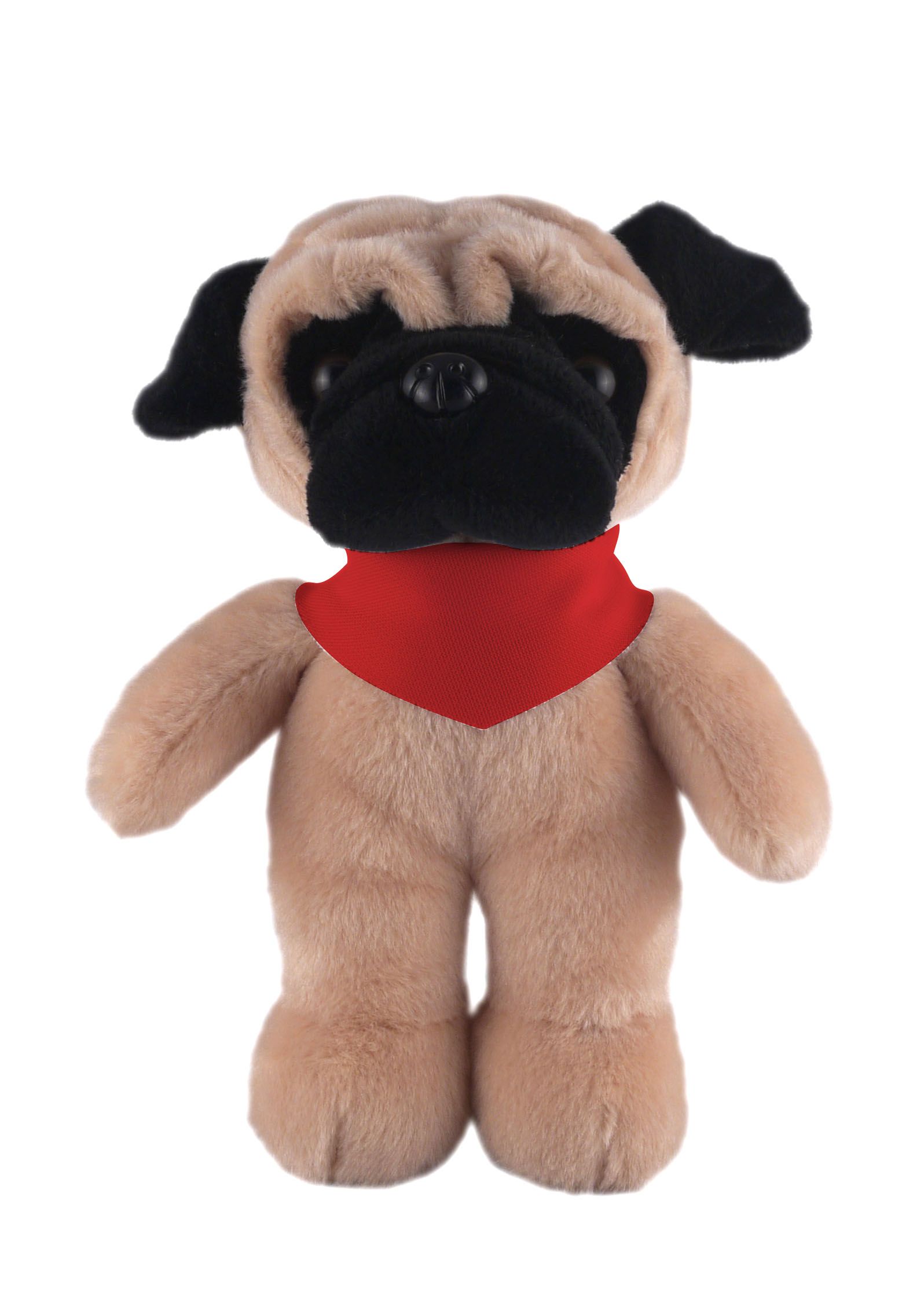 Soft Plush Stuffed Pug with Bandana 2