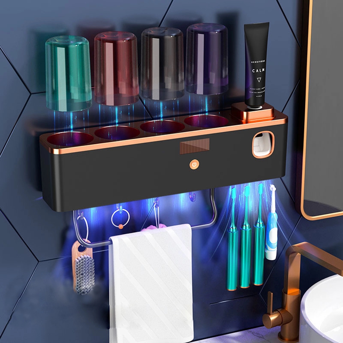 Sanitizer UV Toothbrush Holder Wall Mounted 6