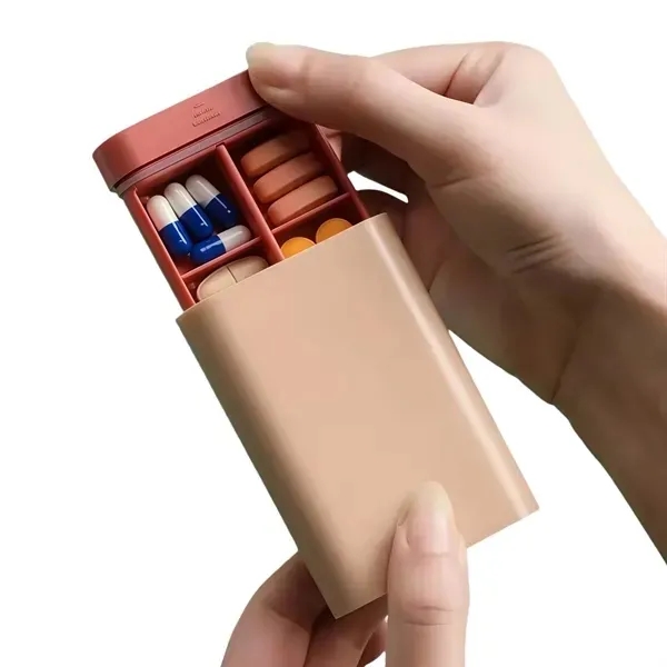 Compact & Portable Pill Organizer - BPA-Free Travel Case 2