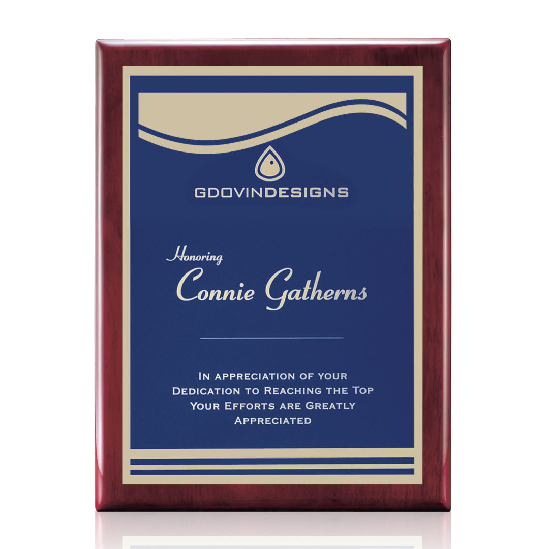Oakleigh/Marietta Plaque - Rosewood/Blue 7