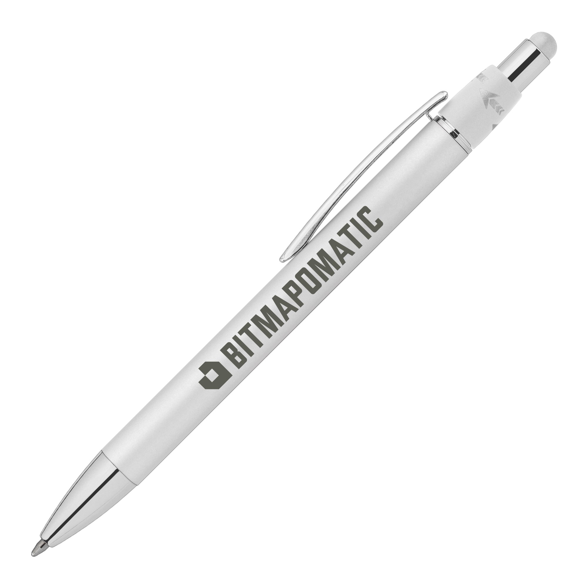 Orbit Spinner Chrome Metal Pen w/ Stylus 16