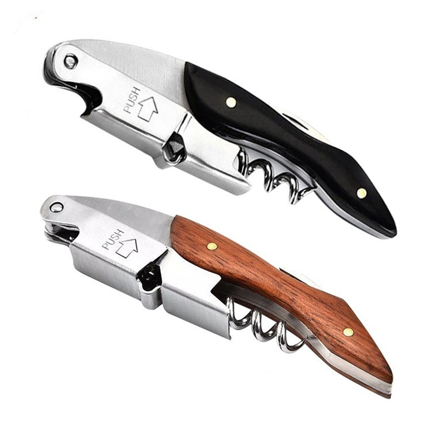 Corkscrew and Bottle Opener with Serrated Knife 8