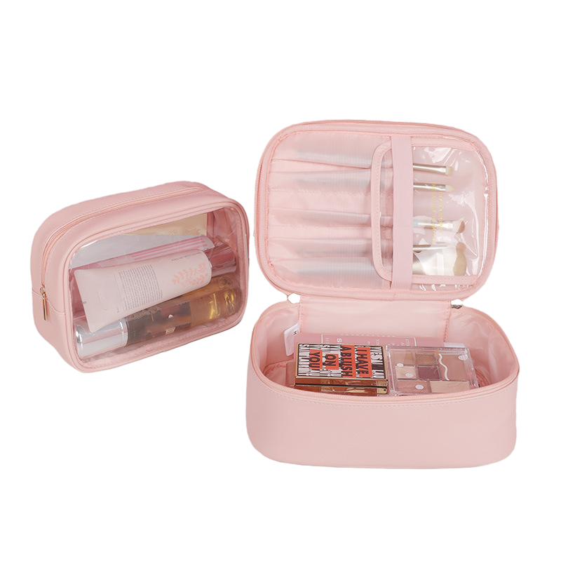 2 in 1 Custom Travel Toiletry Bag Makeup Cosmetic Organizer 13