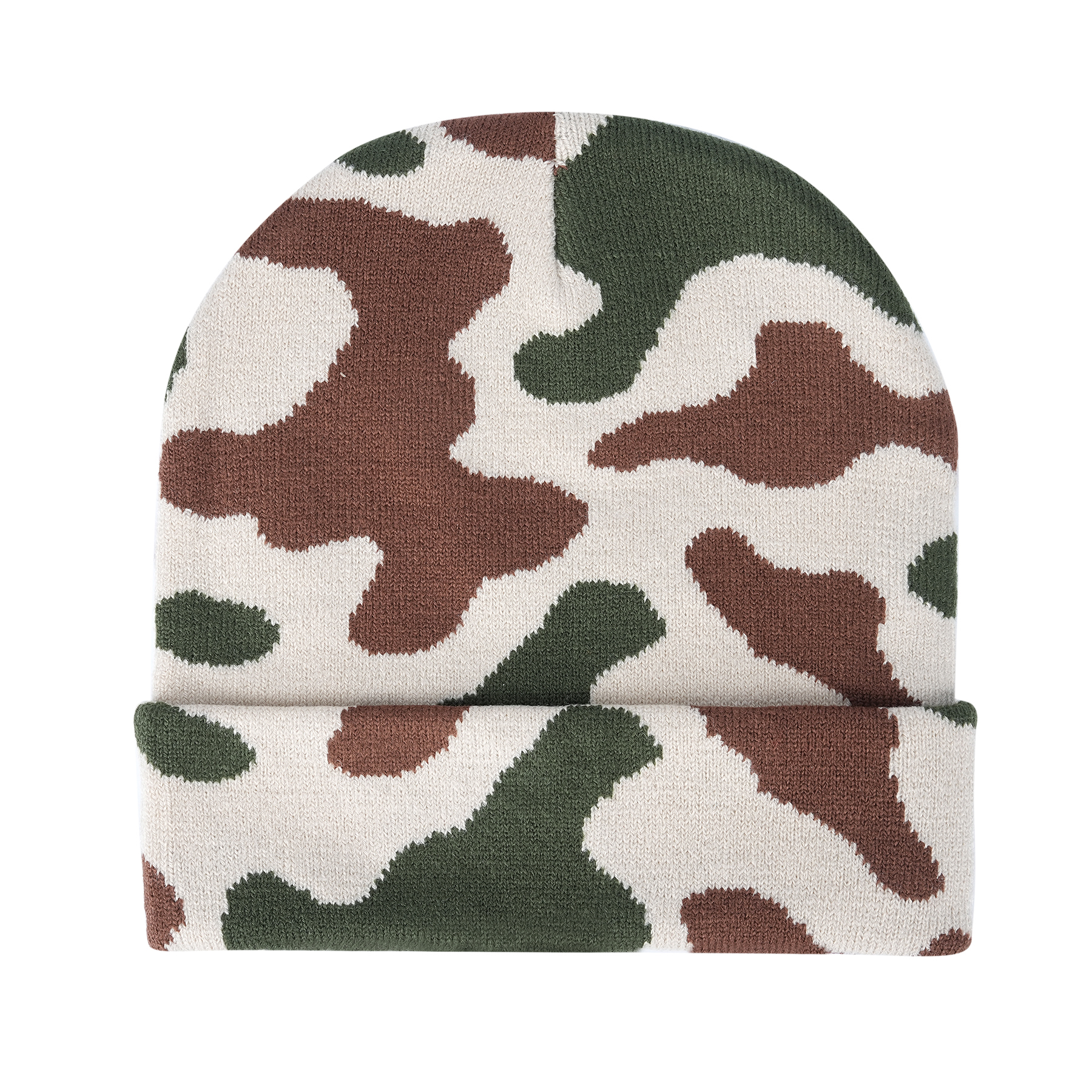 Unisex Camouflage Cuffed Knit Beanie 7