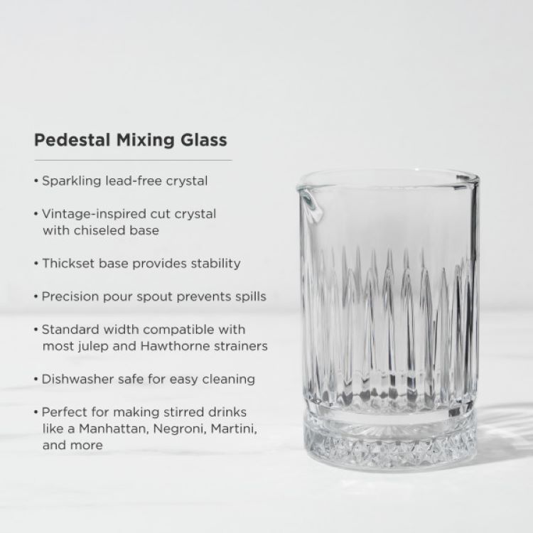 Viski® Pedestal Crystal Mixing Glass 3