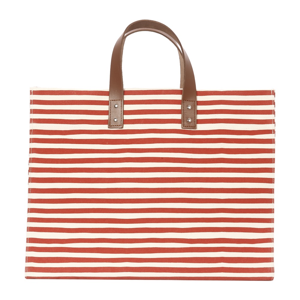 20 Oz. Super Heavy Canvas Stripe Manhattan Tote Bag 12