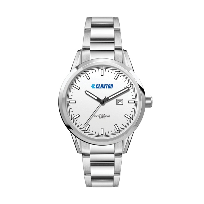 34MM SS, SILVER CASE,  3-HAND MVT, DTE