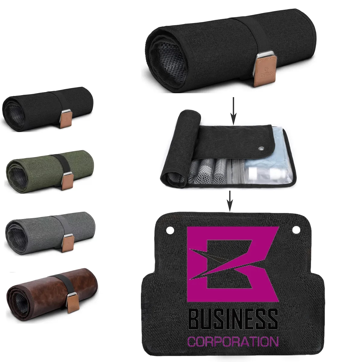 Custom Compact Toiletry Bag for Men with All-Over Printing 1