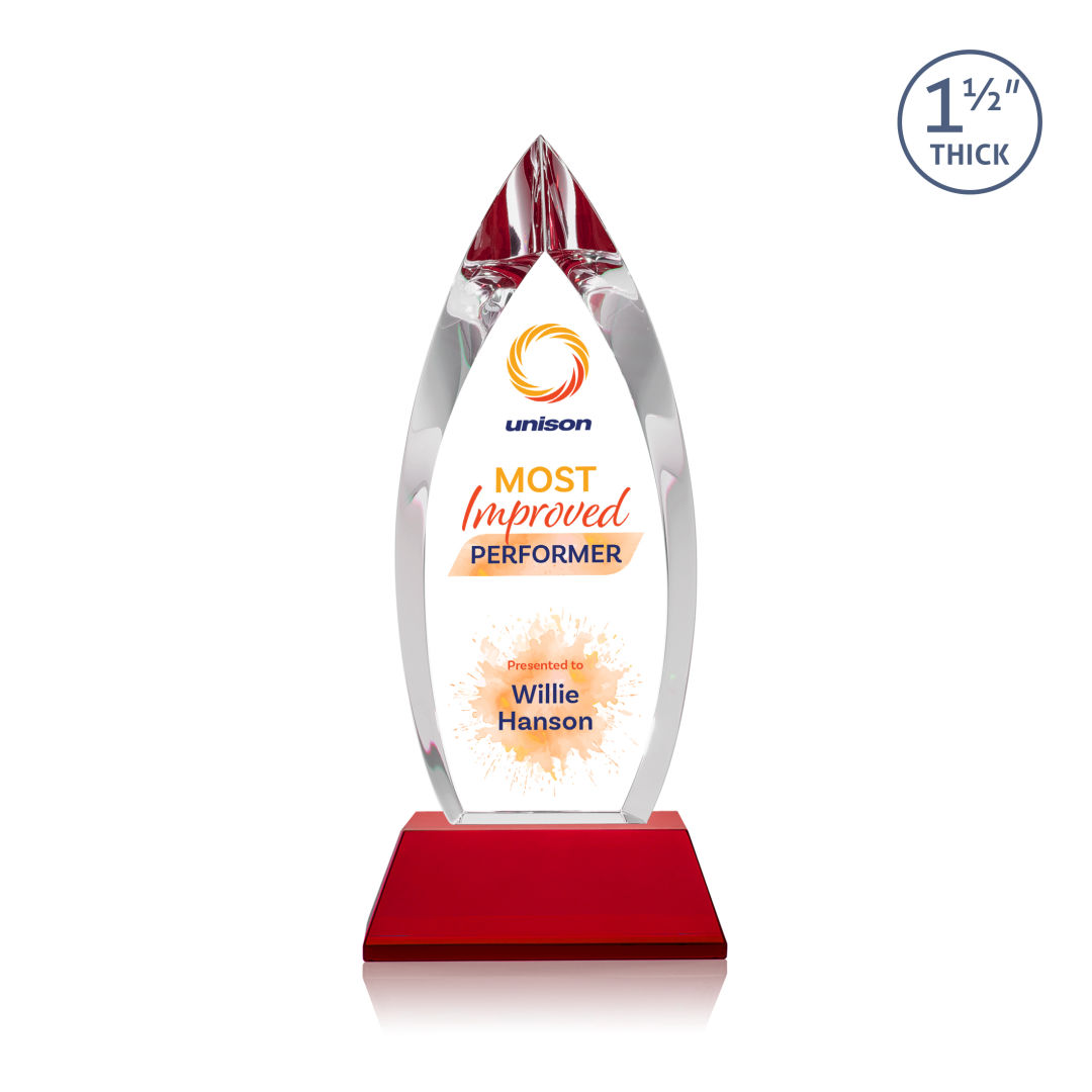 Fortier VividPrint™ Award on Entwhistle Base - Red