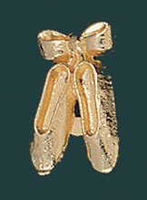Ballet Shoes Metal Chenille Letter Insignia Pin 1