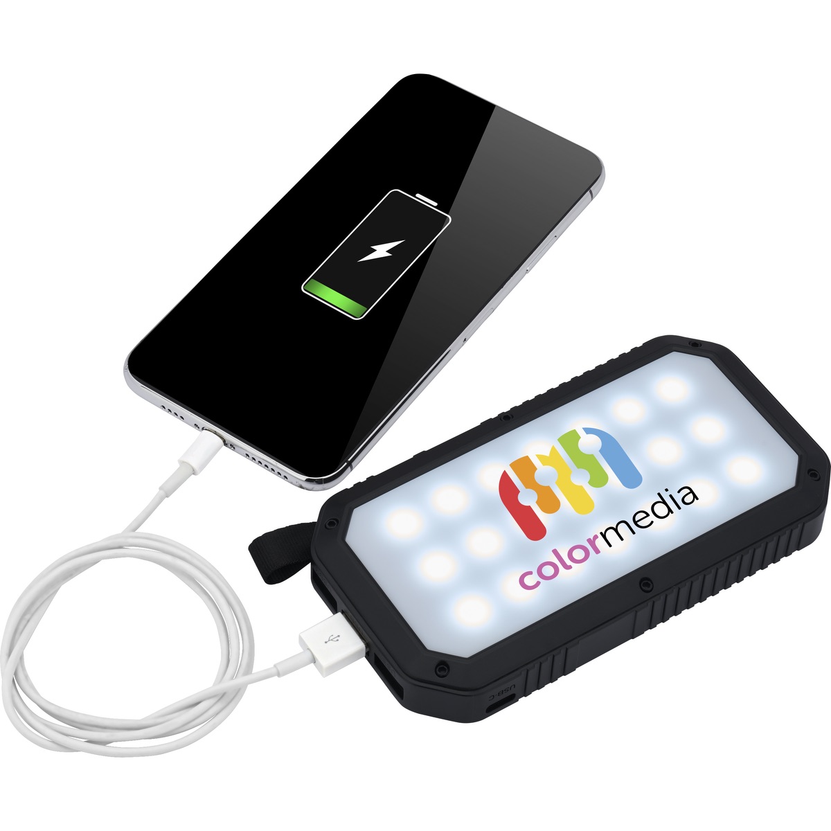 Trio Port Solar Charge LED Power Bank 8,000mAh 29