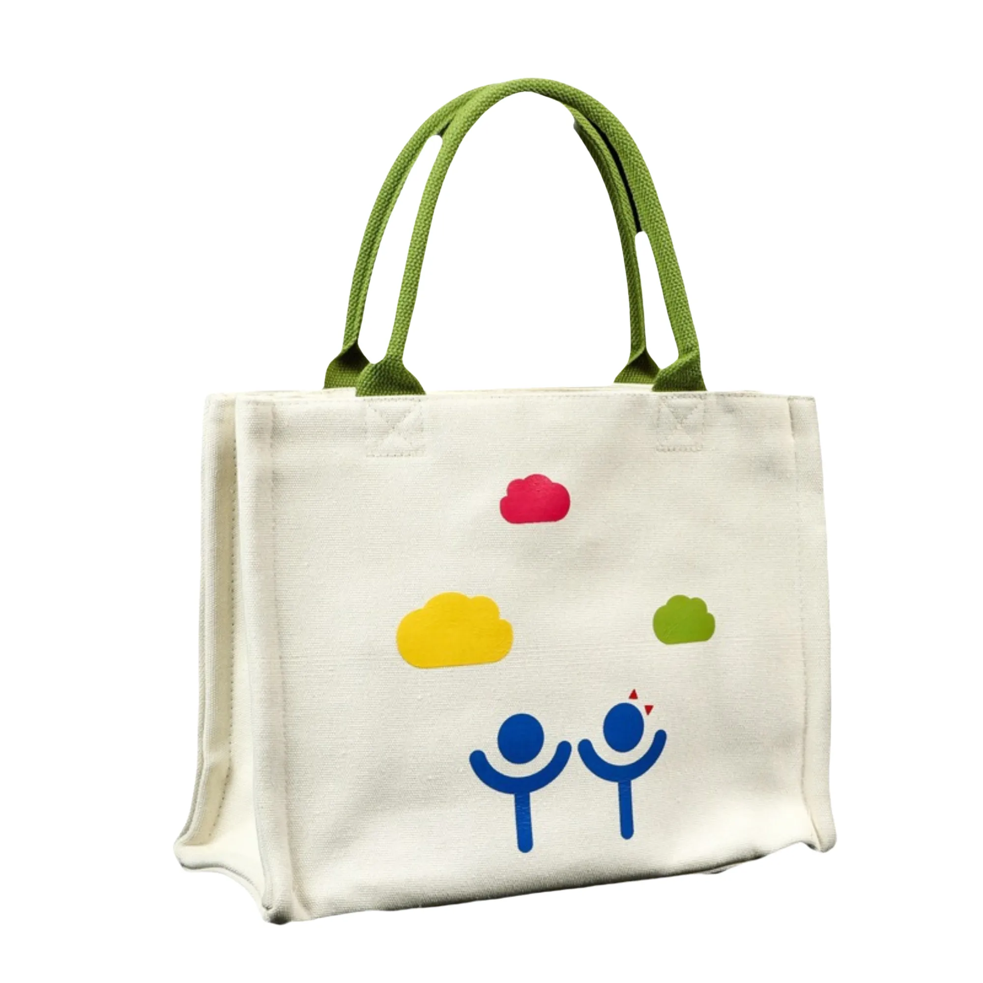 Stylish Three-Layer Canvas Tote Bag with Ribbon 4