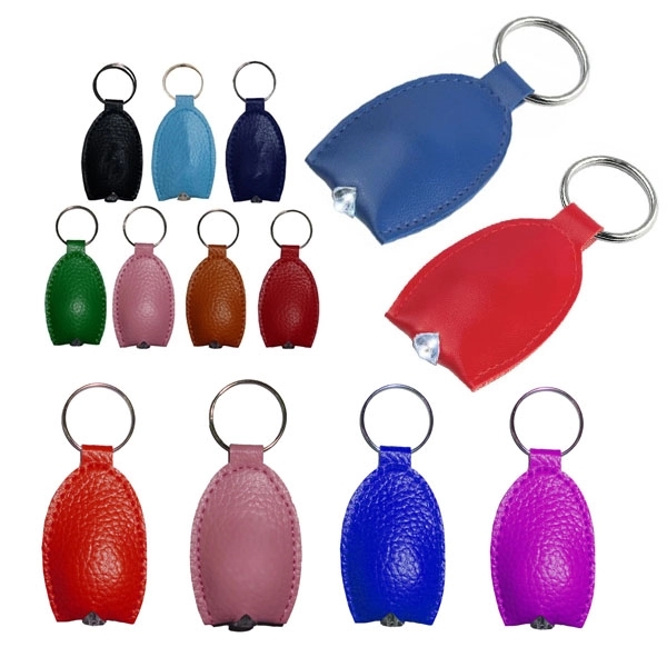 LED PU Leather Keychain 3