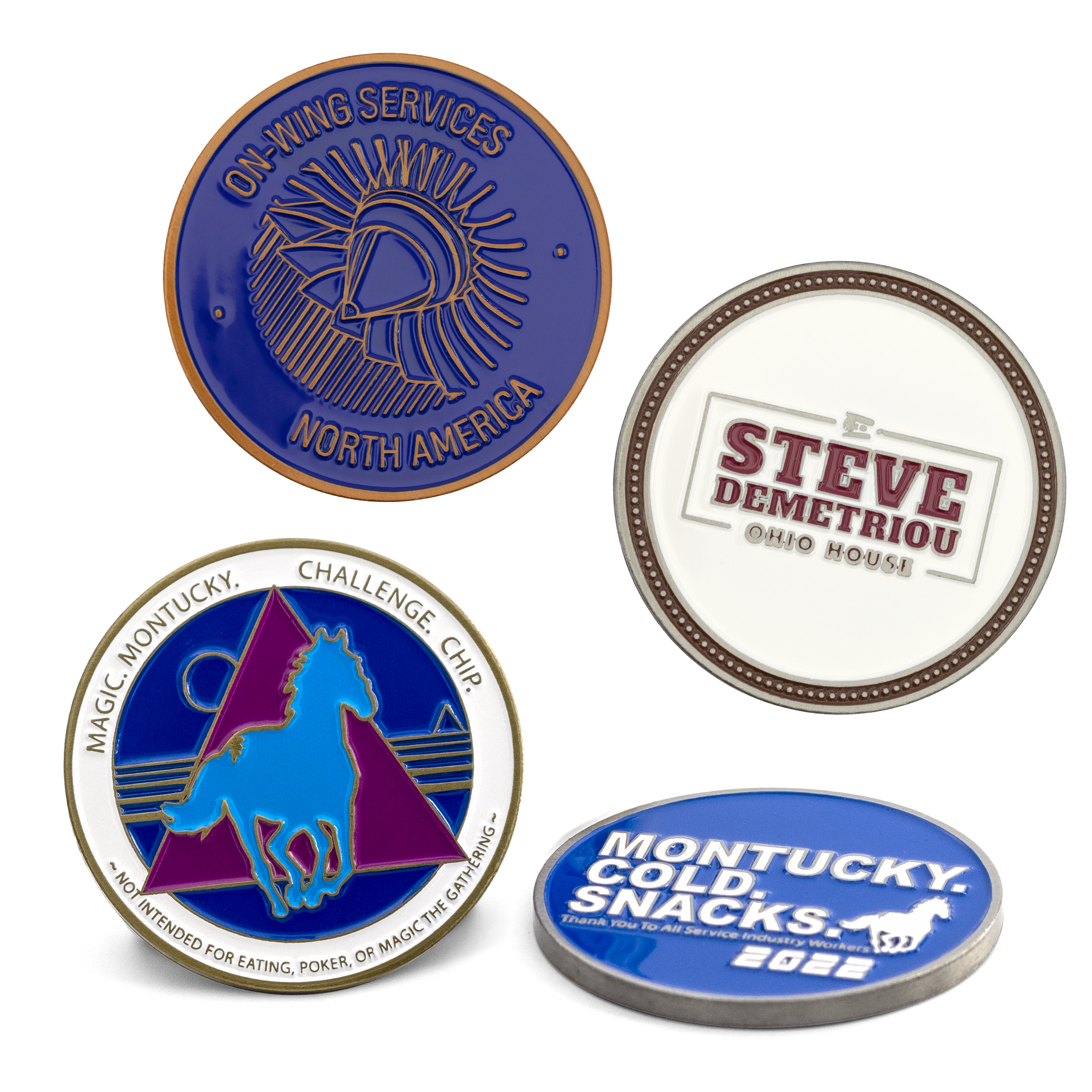 Die Struck Economy Iron Challenge Coins (2")