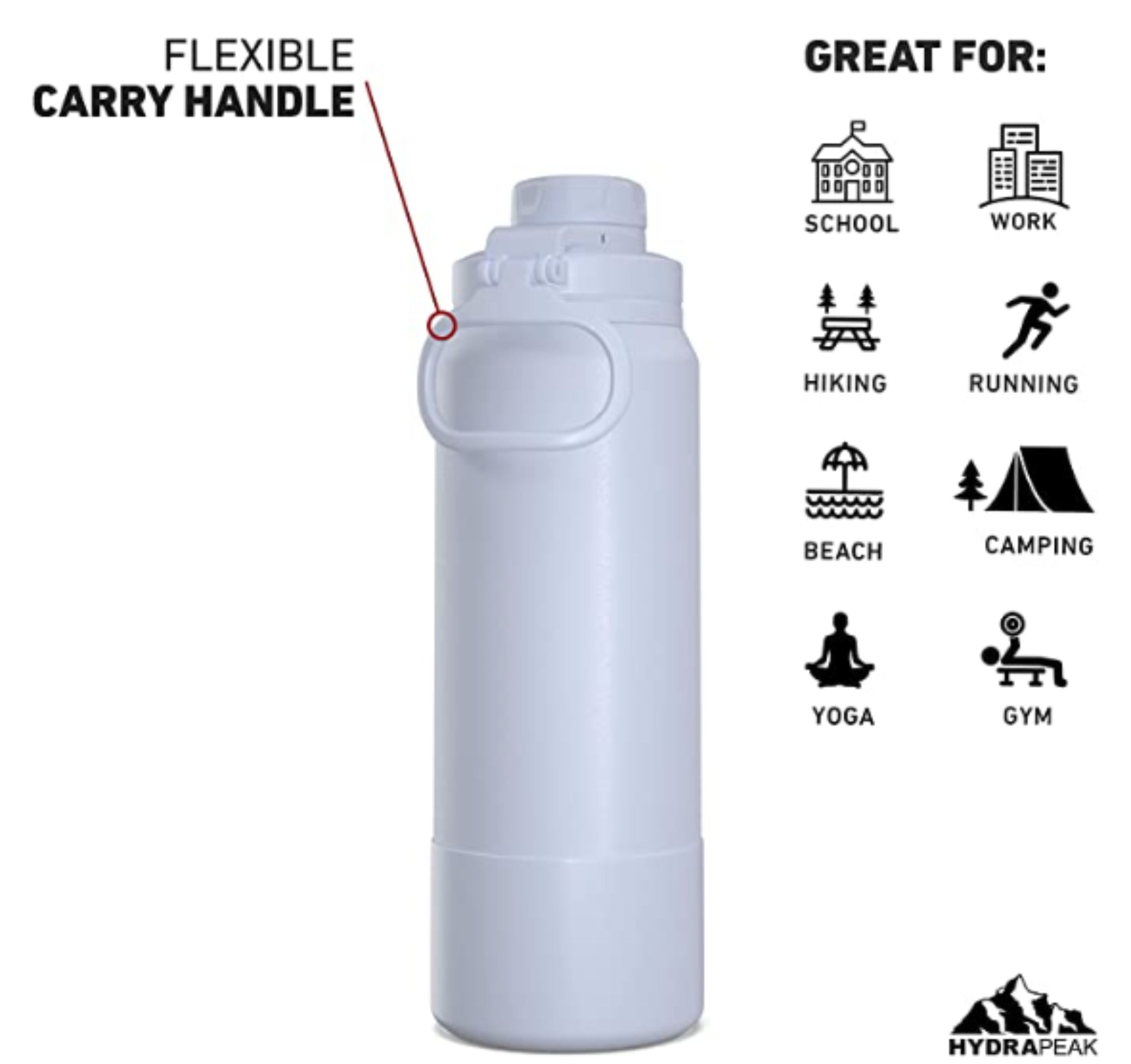 26 oz Hydrapeak Sport Water Bottle LIFETIME WARRANTY!, custom water bottle with logo imprint 18