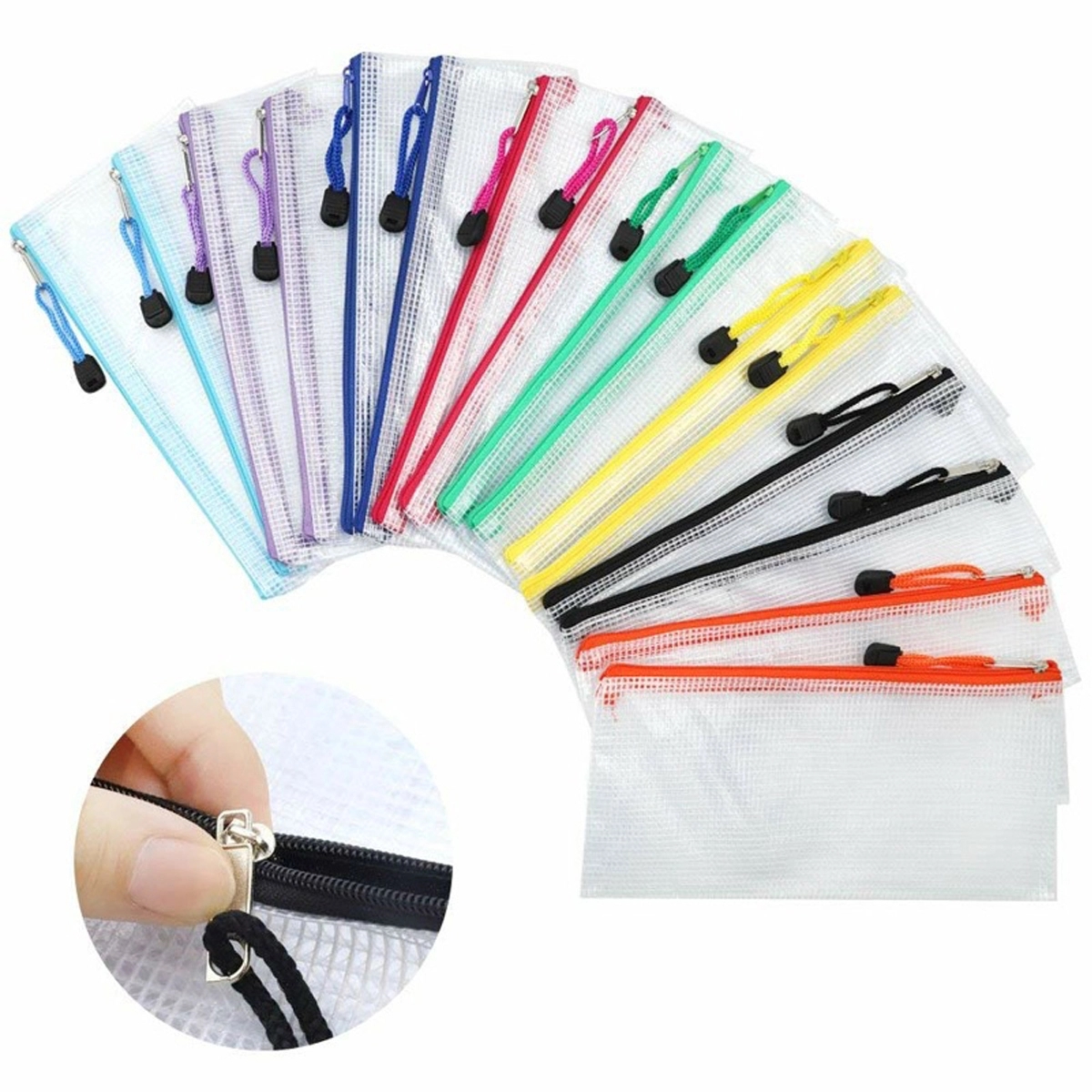 Waterproof A4 Zipper File Bags Document Mesh Pouch 3