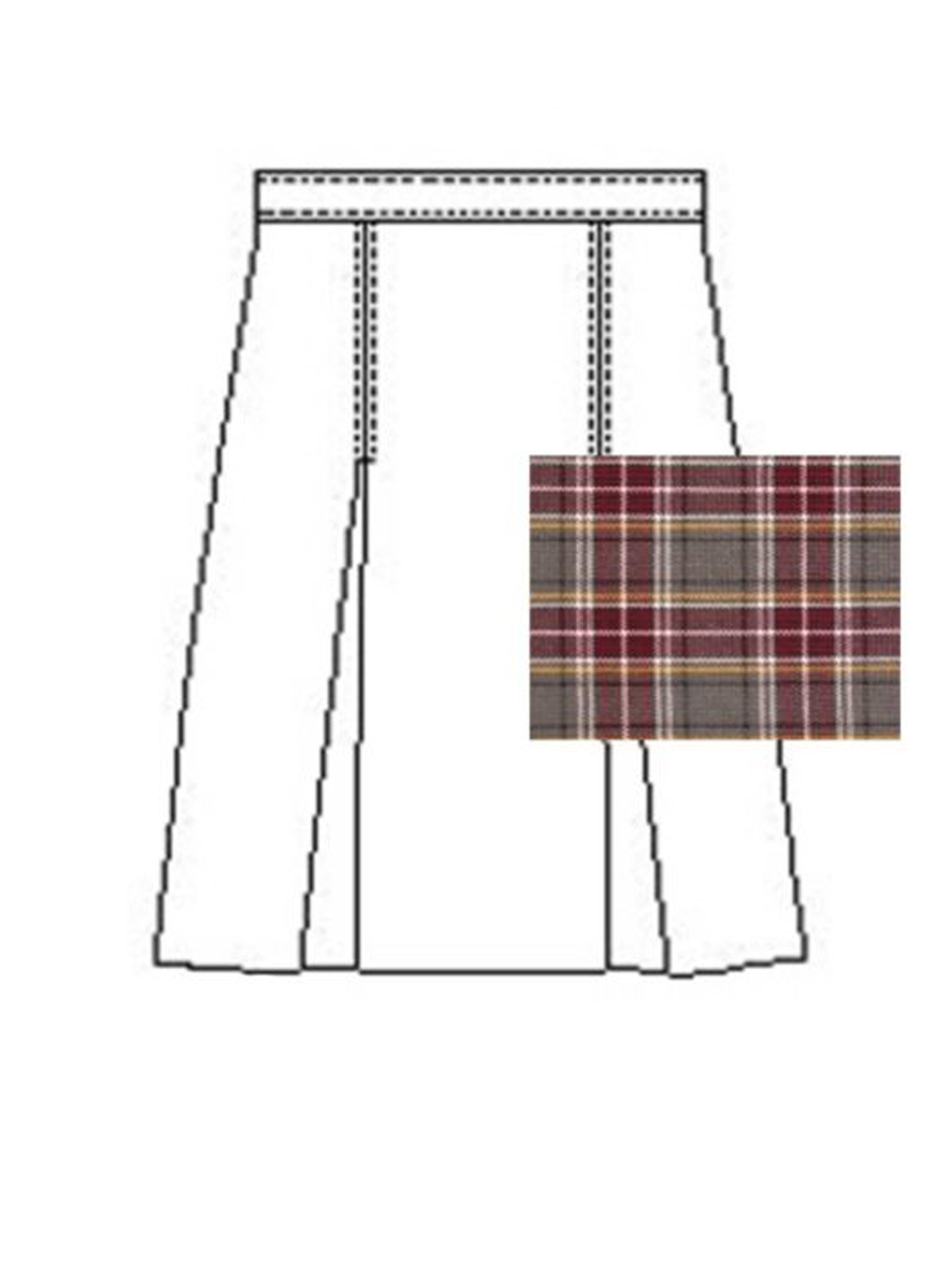 A+ Uniforms - Girls' Model 34 Polyester Plaid Skirt 4