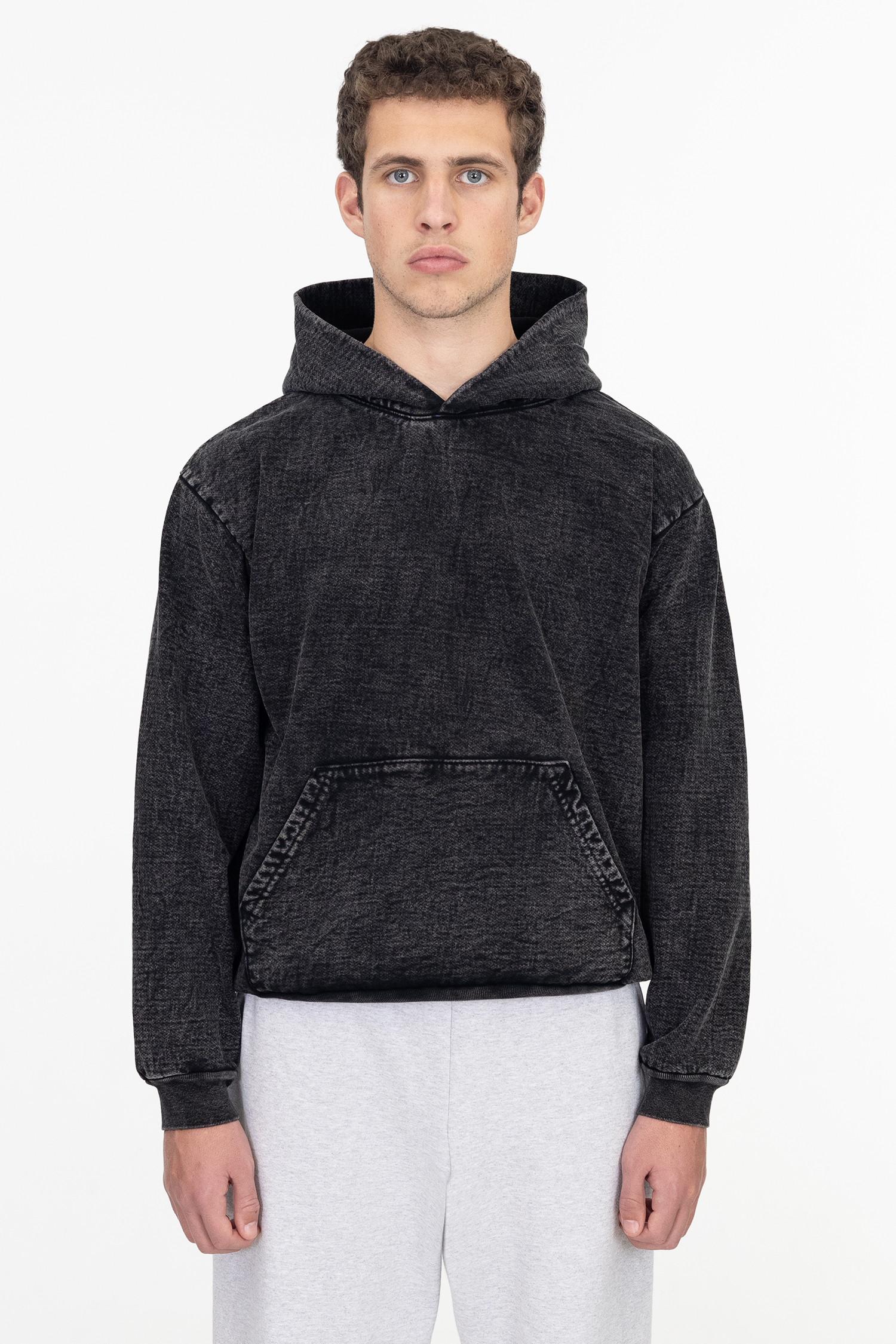 14 OZ MINERAL WASH HEAVY FLEECE HOODED PULLOVER 6