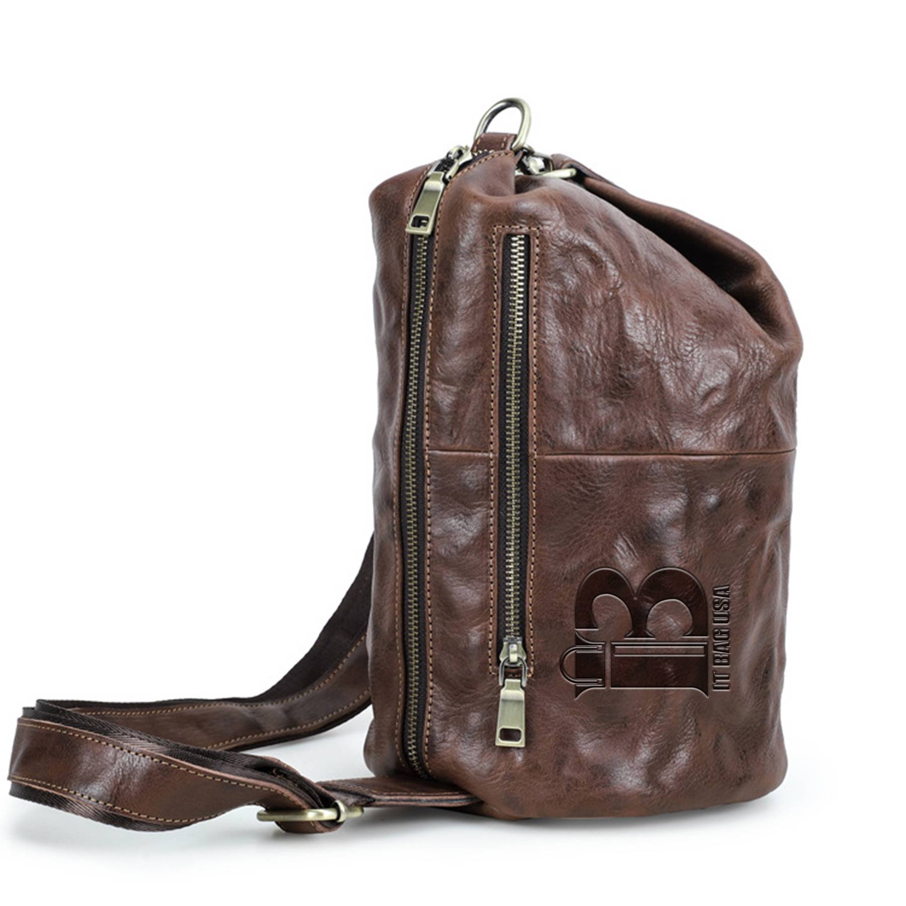 Genuine Leather Multifunctional Waterproof Cross-body Bag 7