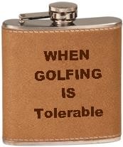 Laser Engraved Faux Leather Covered Stainless Steel Flask 2