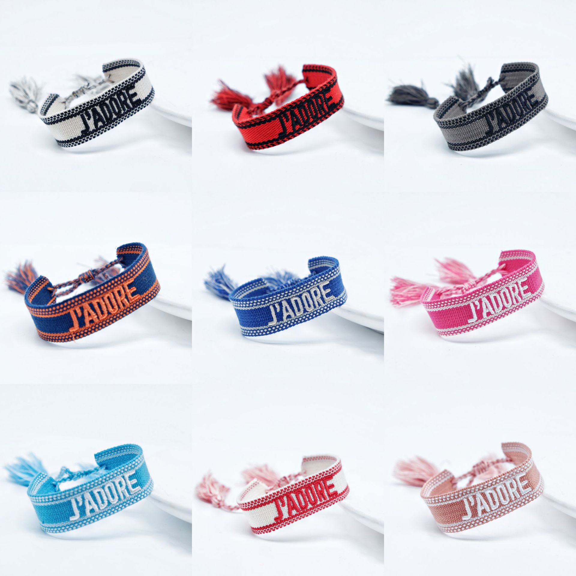 Embroidery Bracelet Woven Wristband With Tassels 1