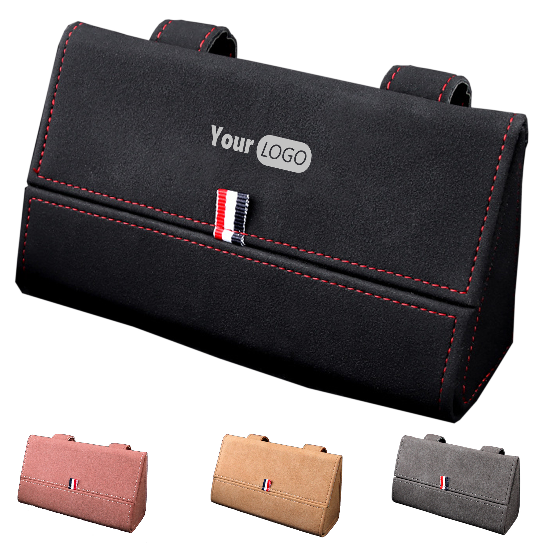 Suede Car Mounted Glasses Case 2