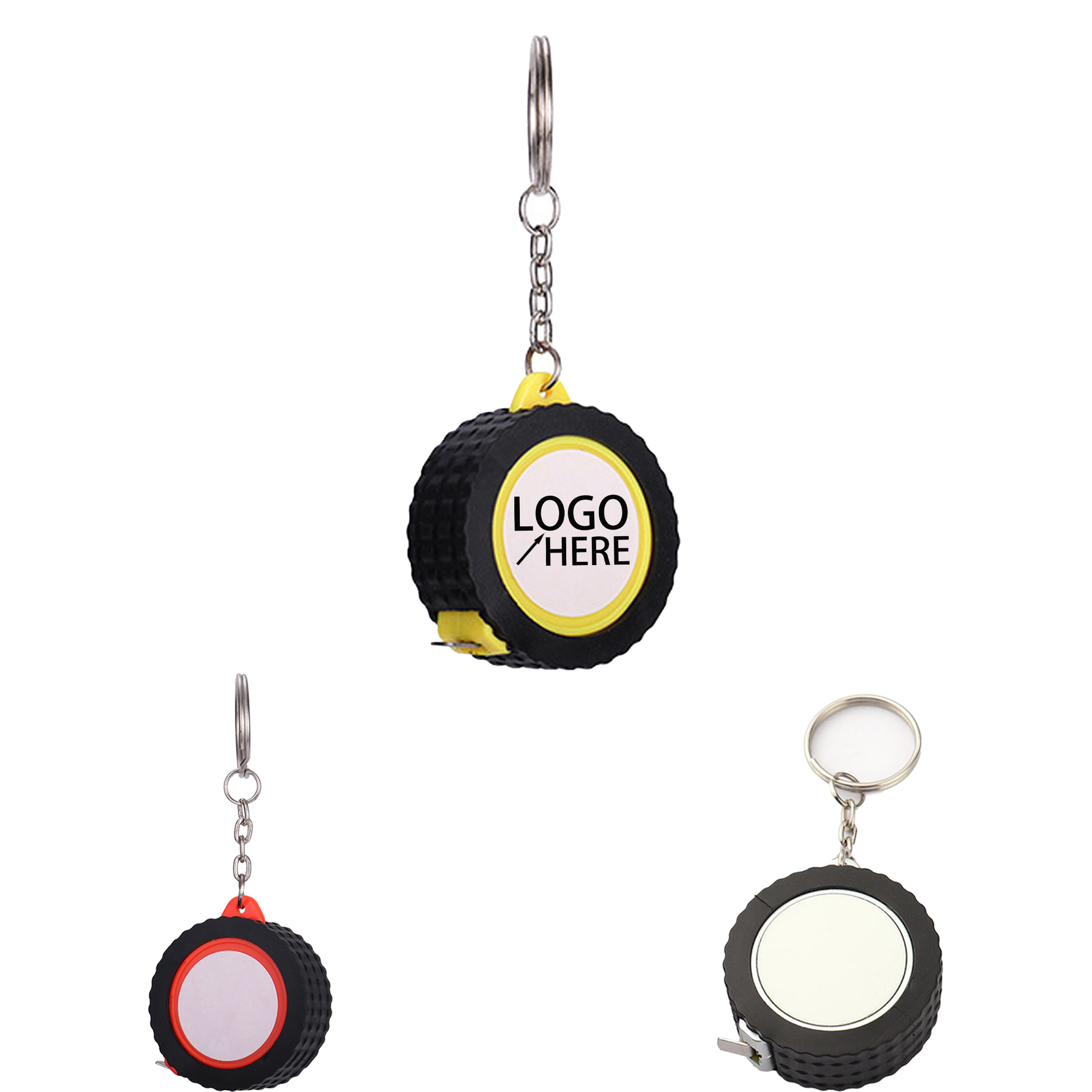 Creative Tire-Shaped Measuring Tape Keychain 1