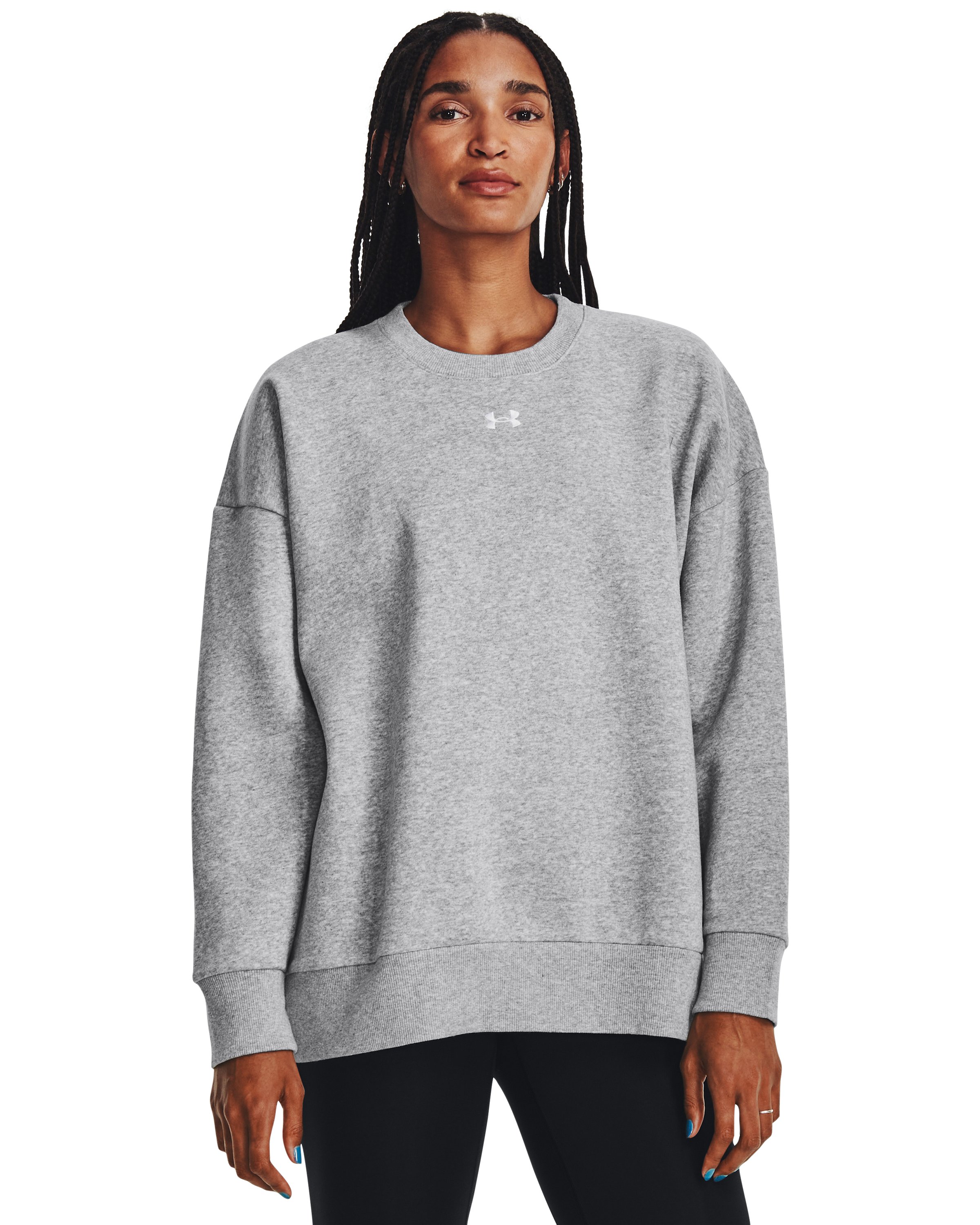 UA Rival Fleece Oversized Women's Crew, custom hoodie or sweatshirt with logo imprint 18