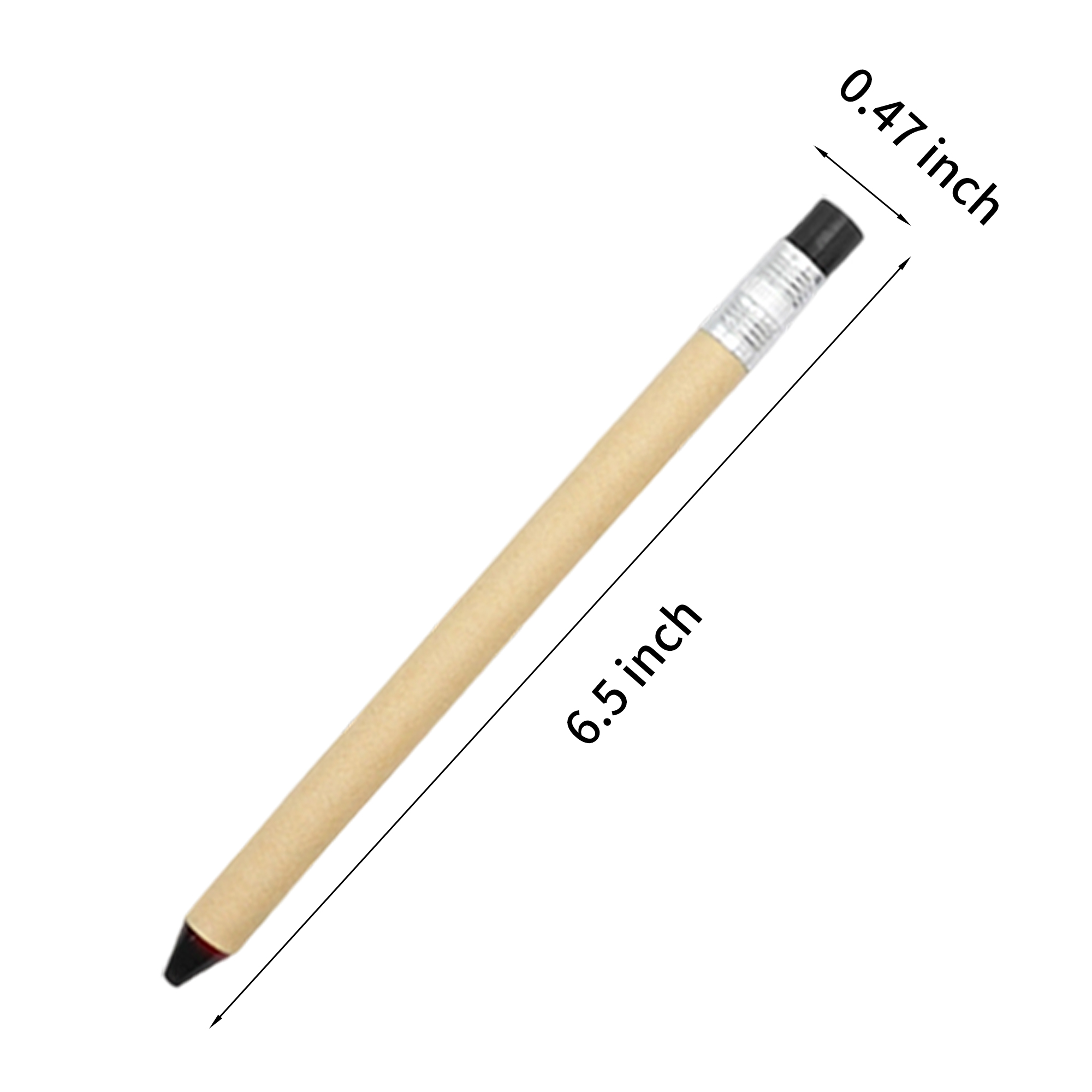 Paper Barrel Click Ballpoint Pen 6.5" Length x 0.47" Width 4