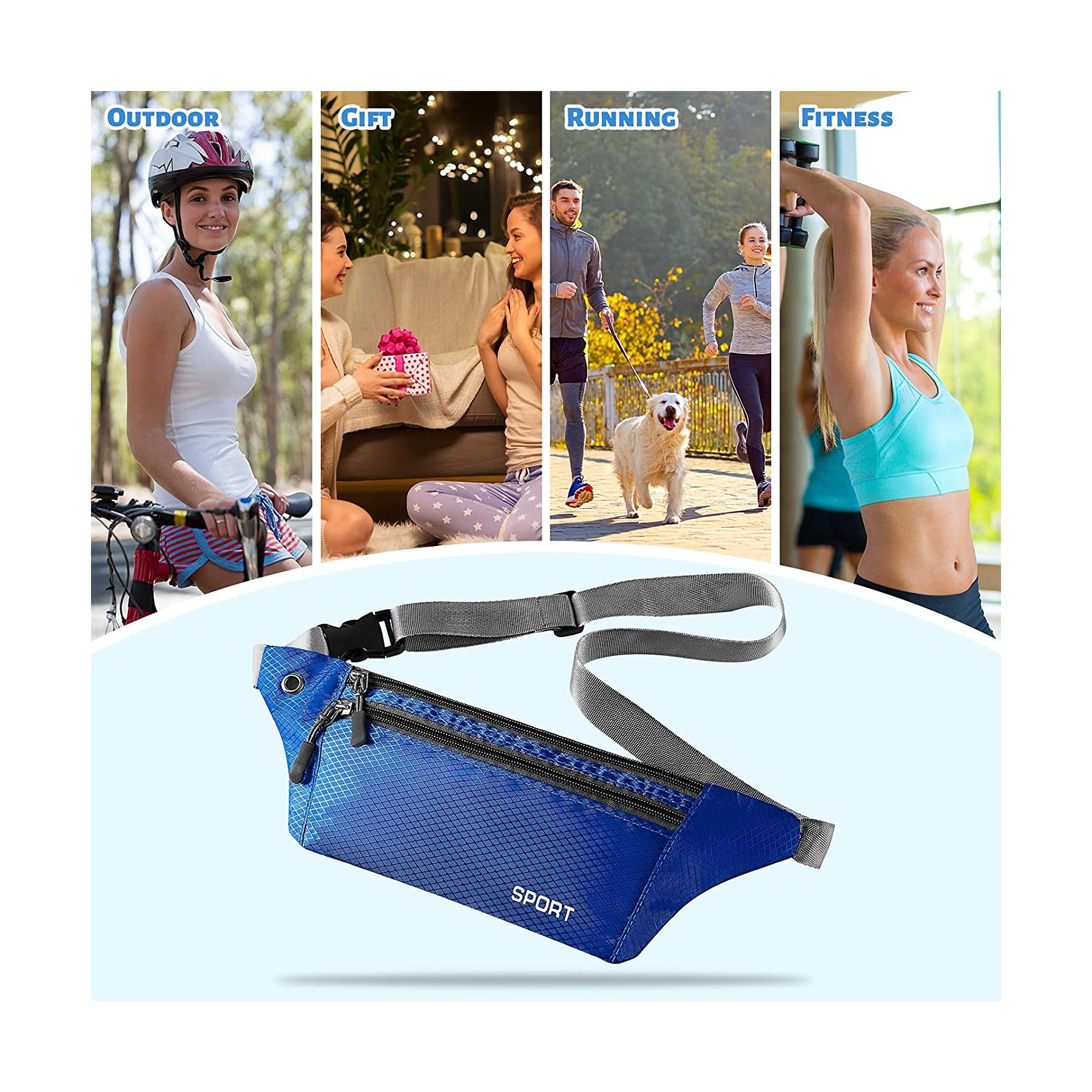 Waterproof Adjustable Lightweight Waist Bag Fanny Pack 7
