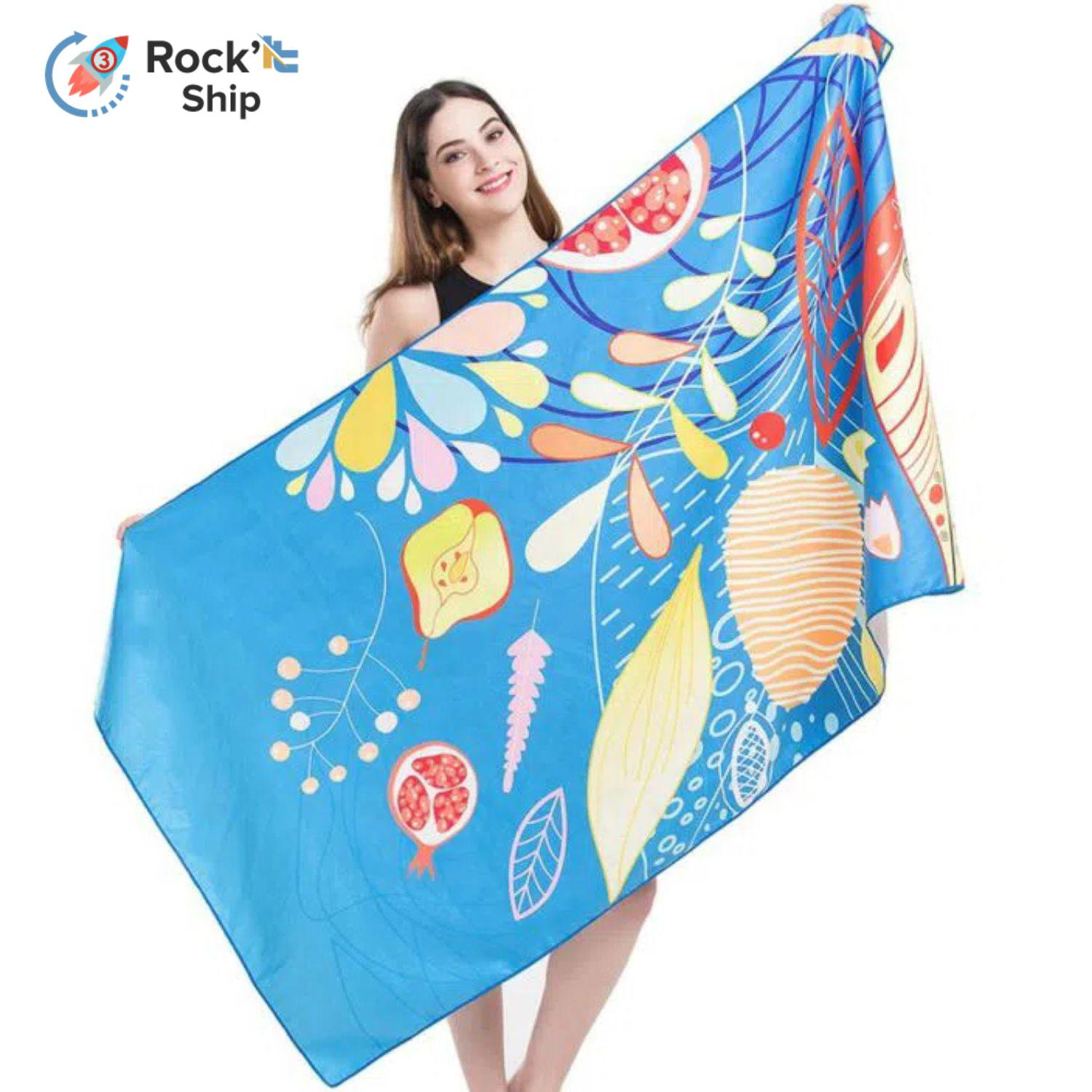 Rock'it 3-Day Sublimated Microfiber Sand Proof Beach Towel (25"x 50") 4