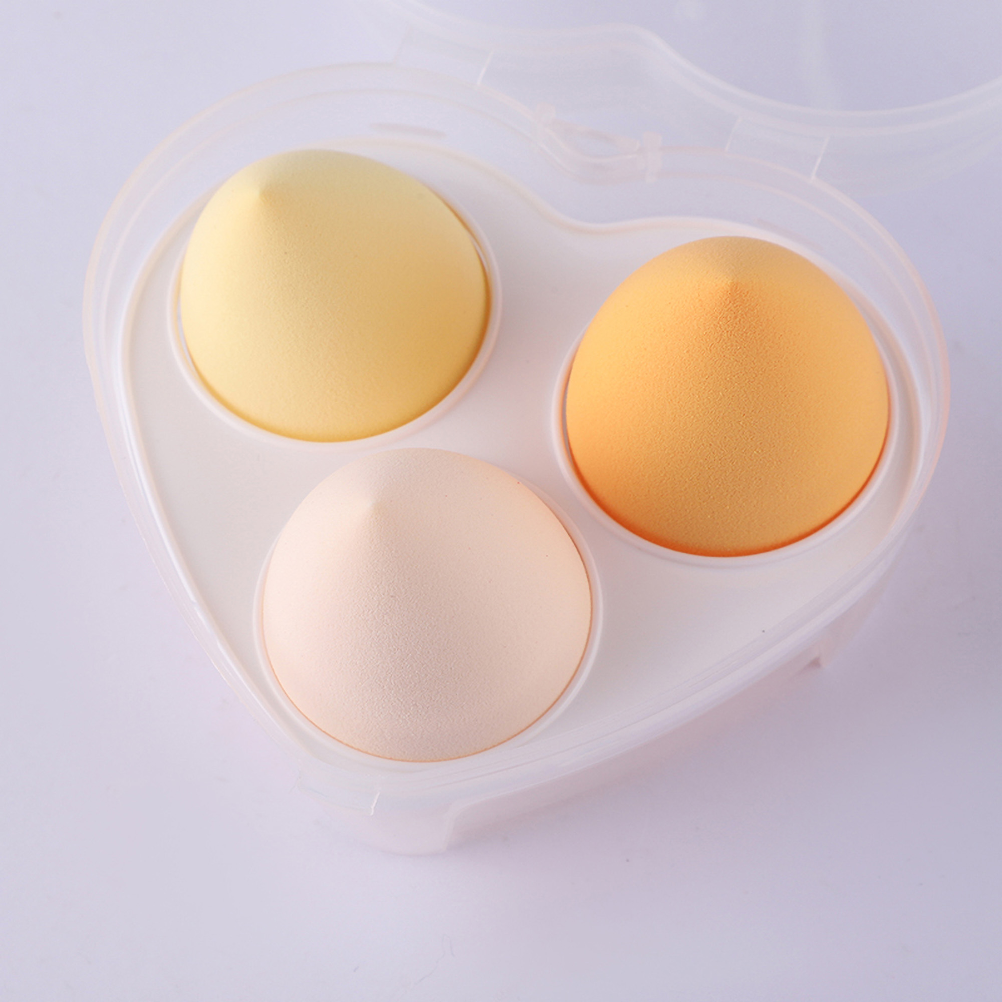 Makeup Sponge 3 Pcs Beauty Blender Case Cream Powder Liquid 3