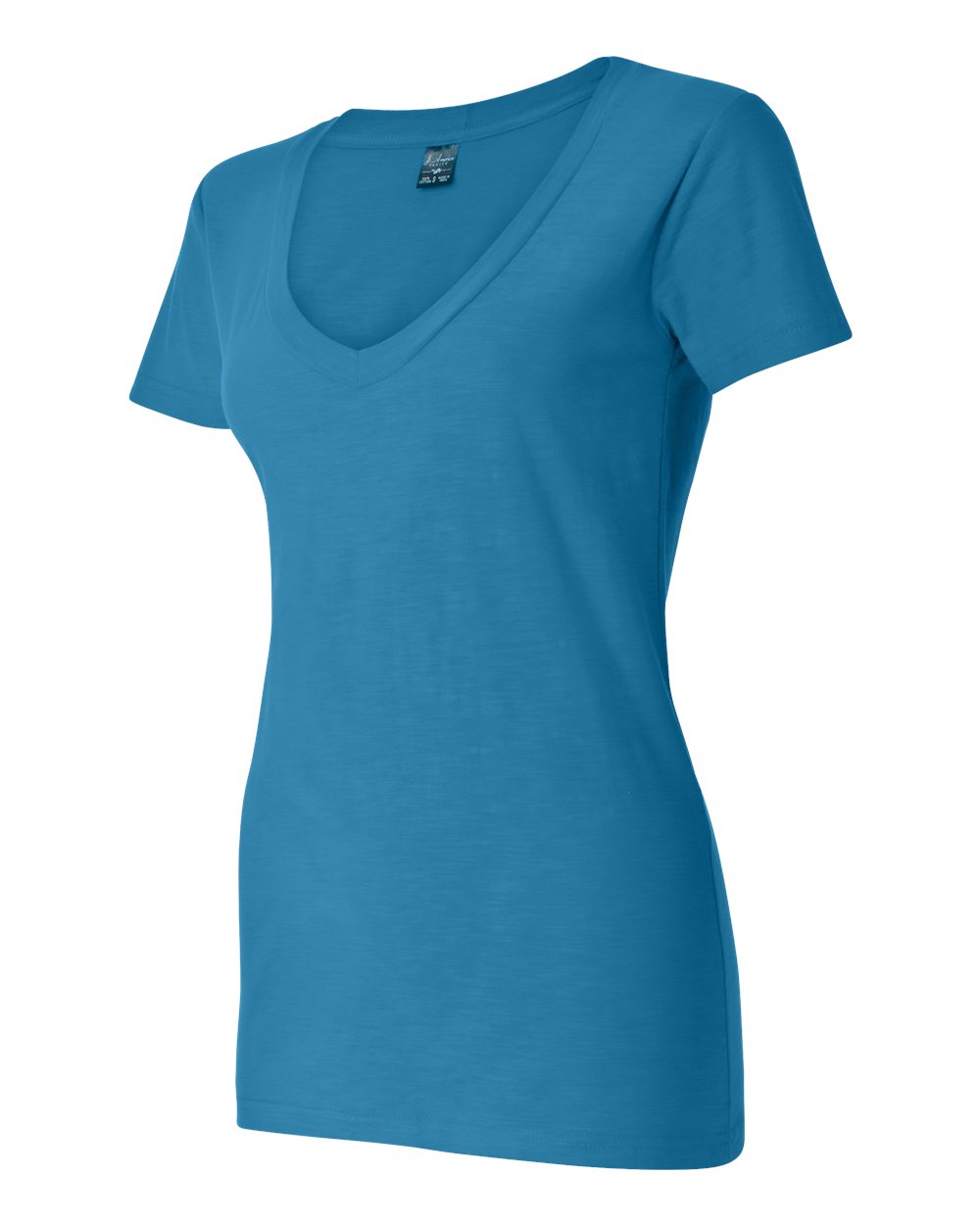 Women's V-Neck Slub T-Shirt - 8169 13