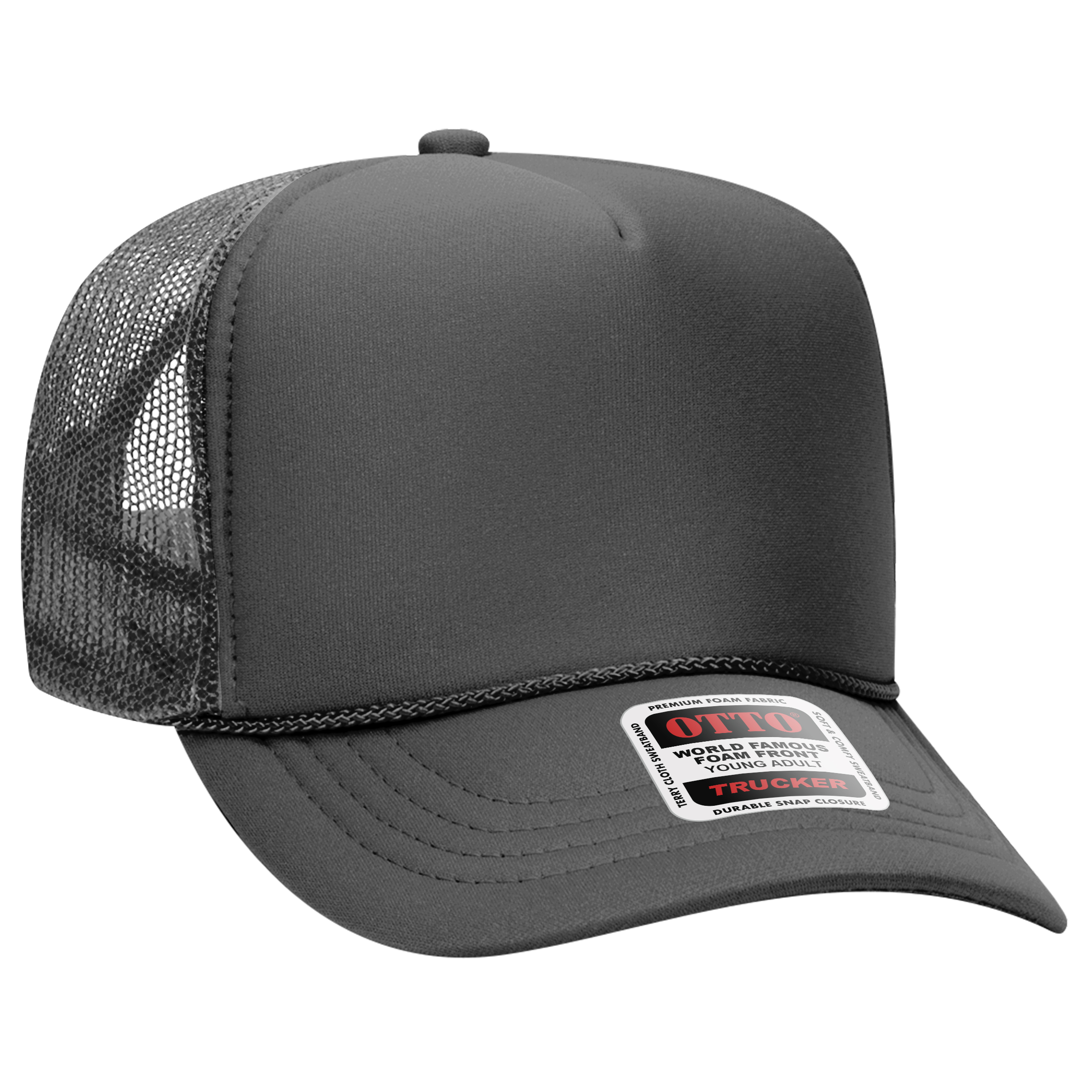 OTTO CAP® 5 Panel High Crown Mesh Back Trucker Hat 230