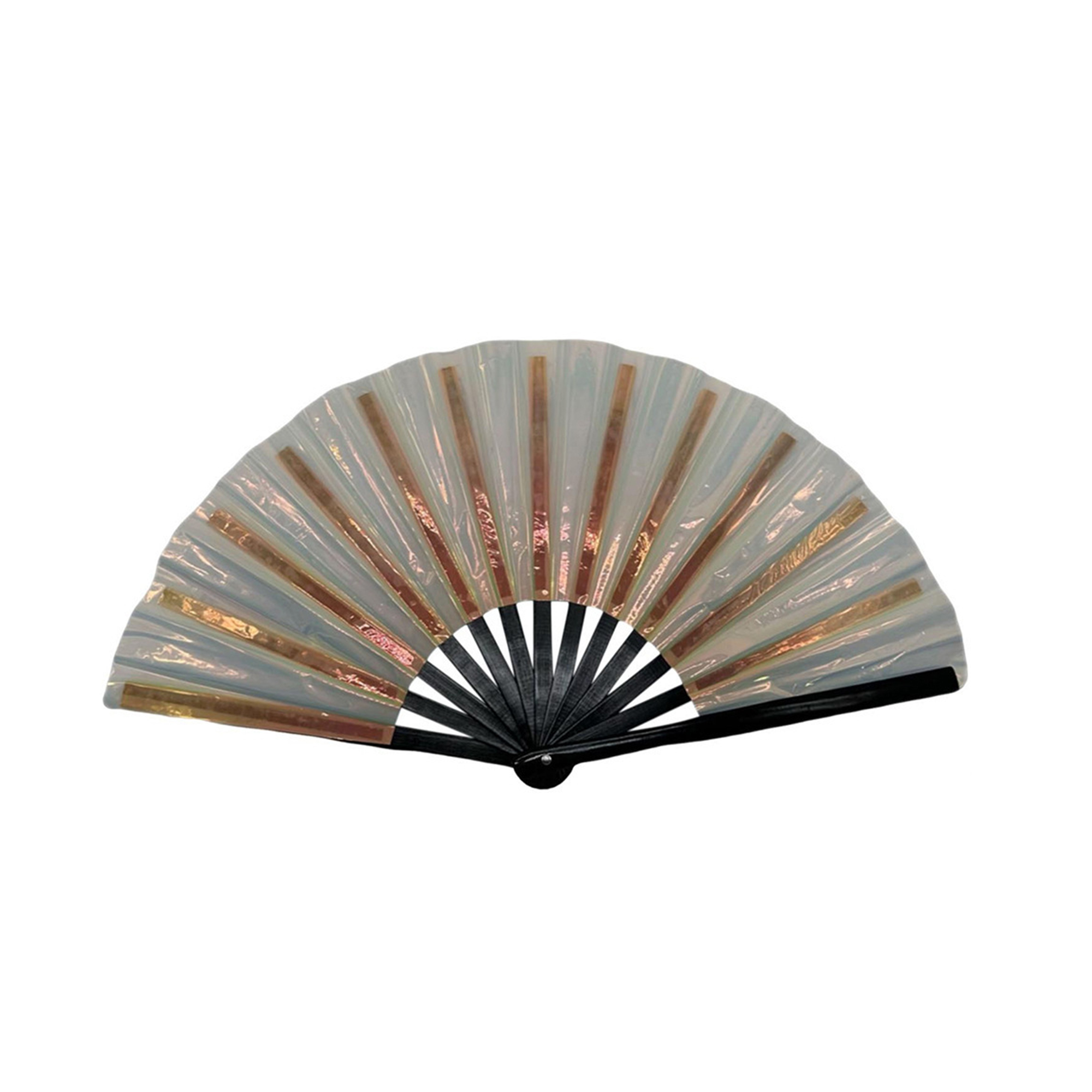 PVC Folding Performance Hand Fan 13" Length 5
