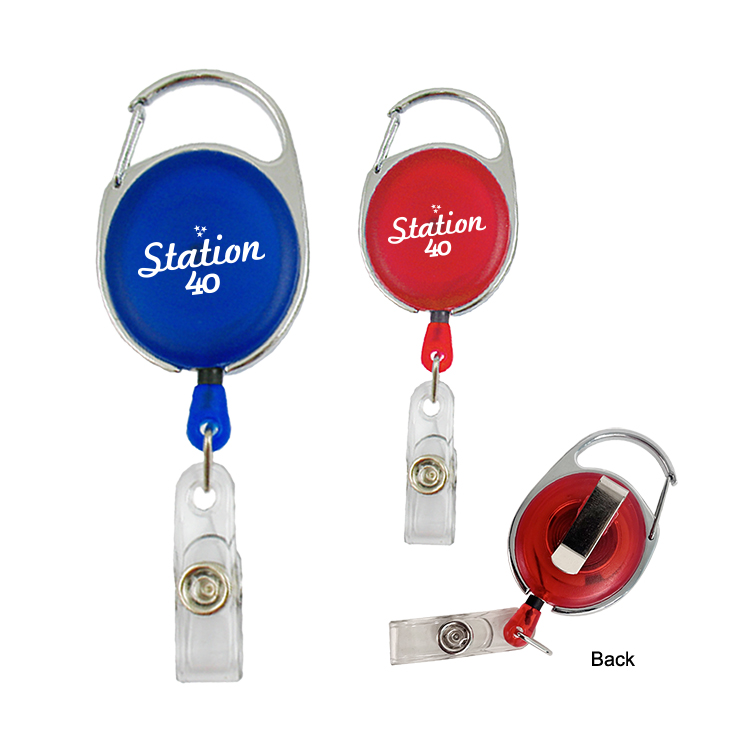 Heavy Duty Carabiner Badge Reel - Close Out 15