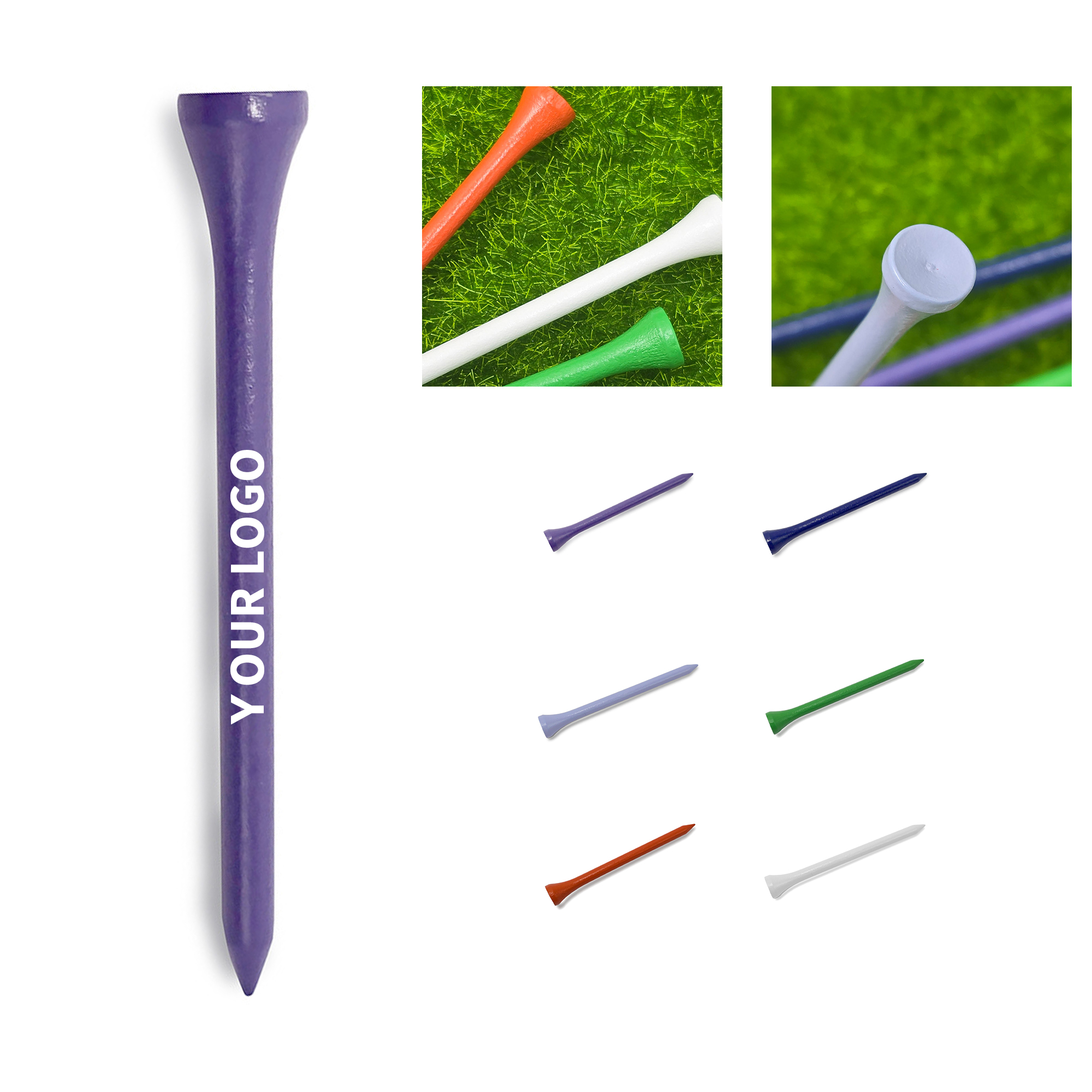 Wood Golf Tee 2.75" Height Practice And Course Use 1