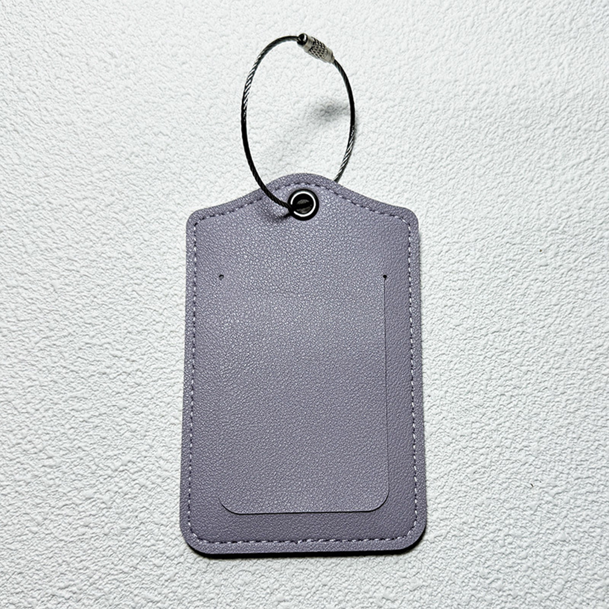 Premium PU Leather Luggage Tags with Stainless Steel Loop 8