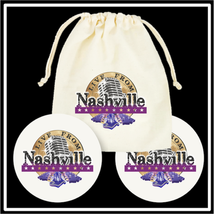 2 Round Coaster Pouch Set - Basic Pouch Print 2
