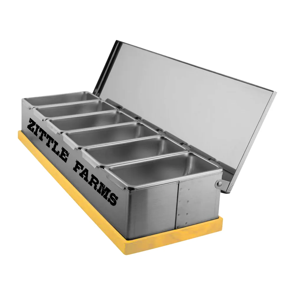 Stainless Steel & Wood Hybrid Condiment Caddy 2
