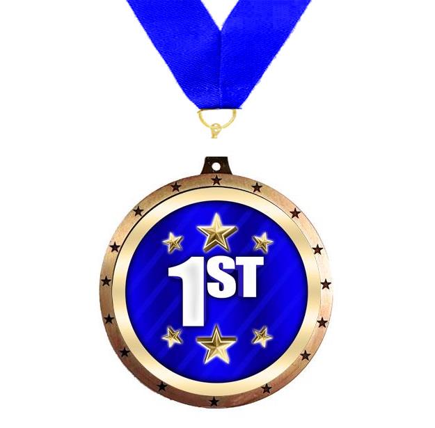 Medallion Holder: 4" Star Bezel Antique Bronze w/M 2