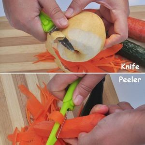 2 In 1 Stainless Steel Fruit And Vegetable Peeler Knife 9
