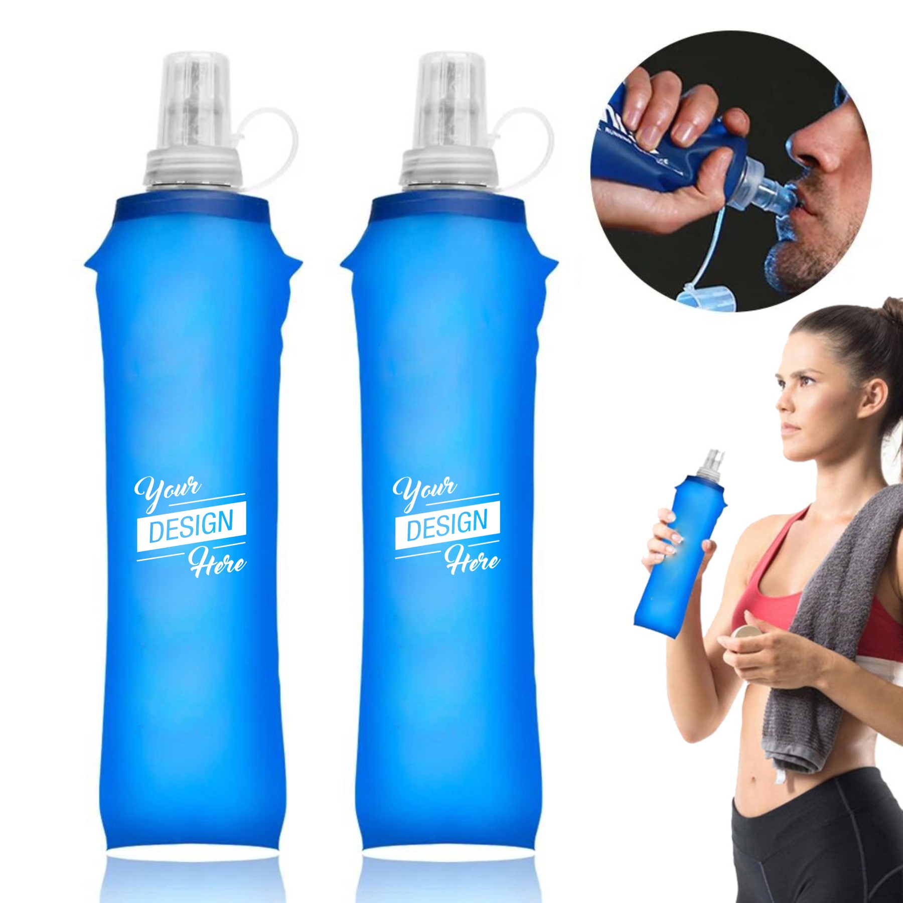 16OZ Folding TPU Soft Water Bottle 1